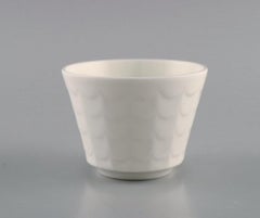 Wilhelm Kåge for Gustavsberg, Eight Herb Pots in White Glazed Porcelain
