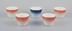 Wilhelm Kåge for Gustavsberg. Five porcelain plant pots. Swedish design.