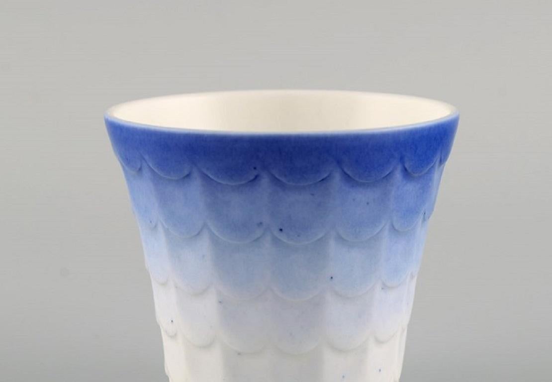 Wilhelm Kåge para Gustavsberg, Cuatro macetas art déco para hierbas en porcelana esmaltada Sueco en venta