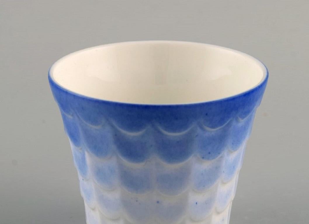 Wilhelm Kåge for Gustavsberg, Four Art Deco Herb Pots in Glazed Porcelain For Sale 1