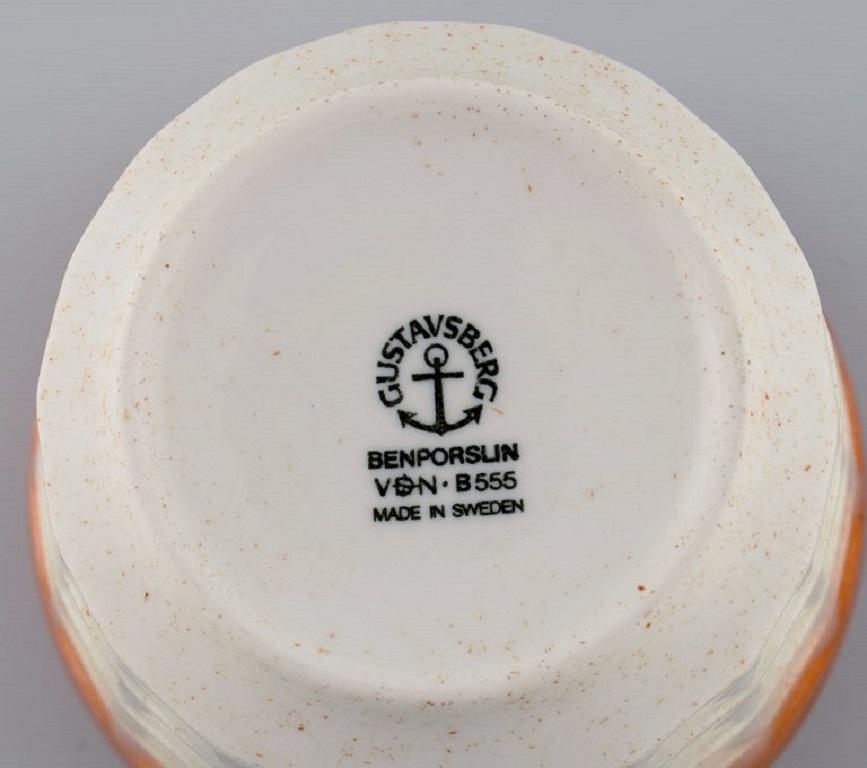 Quatre pots à herbes Art Déco en porcelaine émaillée Wilhelm Kåge pour Gustavsberg Excellent état - En vente à København, Copenhagen