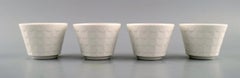 Wilhelm Kåge for Gustavsberg, Four Flower Pot Covers in Porcelain, 1960s