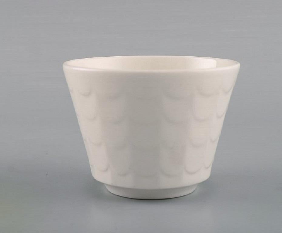 Scandinavian Modern Wilhelm Kåge for Gustavsberg, Four Flower Pot Covers in Porcelain, 1960s For Sale