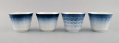 Wilhelm Kåge for Gustavsberg, Four Flower Pot Covers in Porcelain