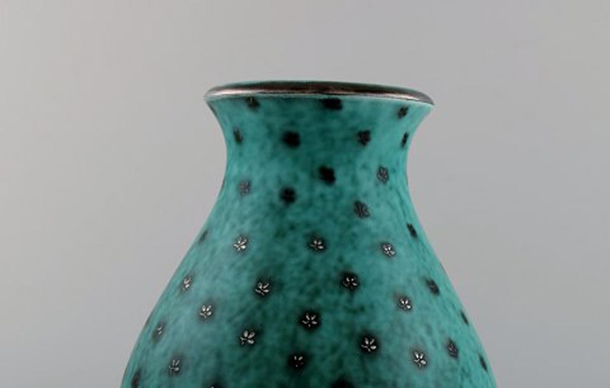 Art Deco Wilhelm Kåge for Gustavsberg, Large Argenta Vase in Ceramic, 1940s