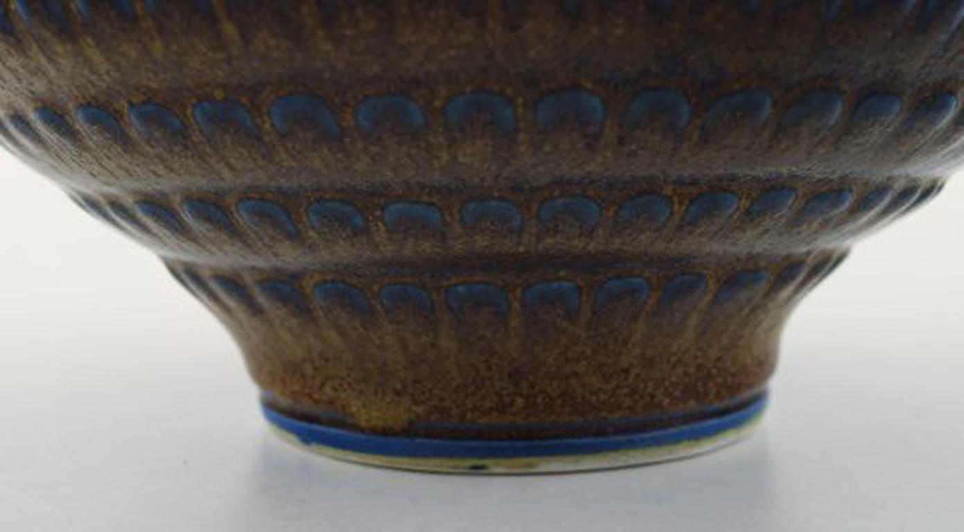 Wilhelm Kåge for Gustavsberg, Large Bowl of Stoneware In Excellent Condition In Copenhagen, DK
