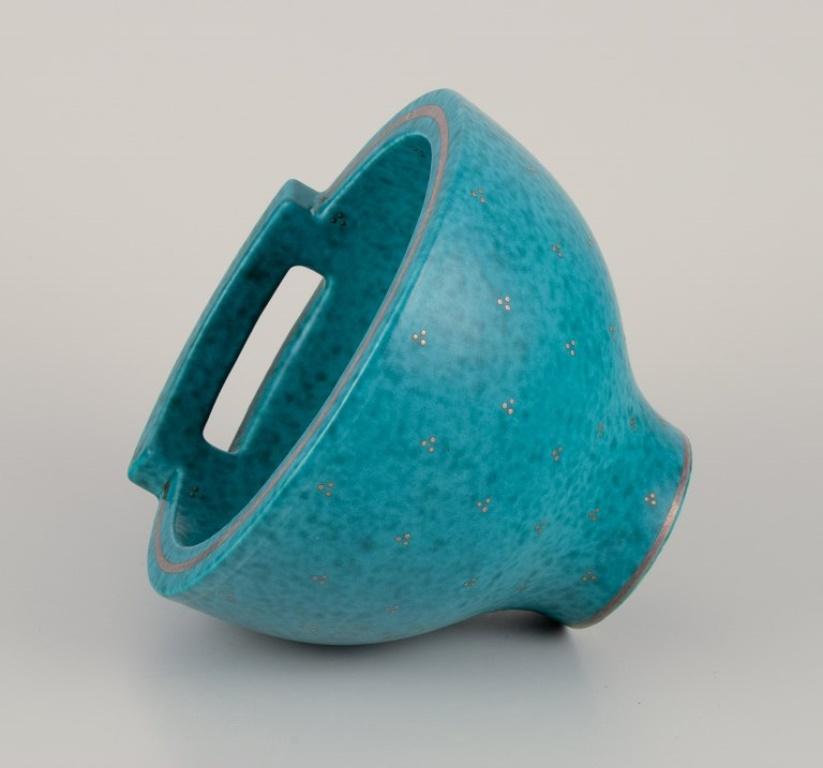 Metà XX secolo Wilhelm Kåge per Gustavsberg. Ciotola grande con manico della serie 