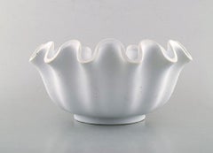 Wilhelm Kåge for Gustavsberg, Large Curved Bowl in Glazed Ceramic