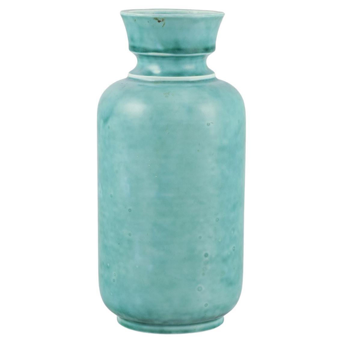 Wilhelm Kåge for Gustavsberg. Large stoneware vase. “Argenta” series. For Sale