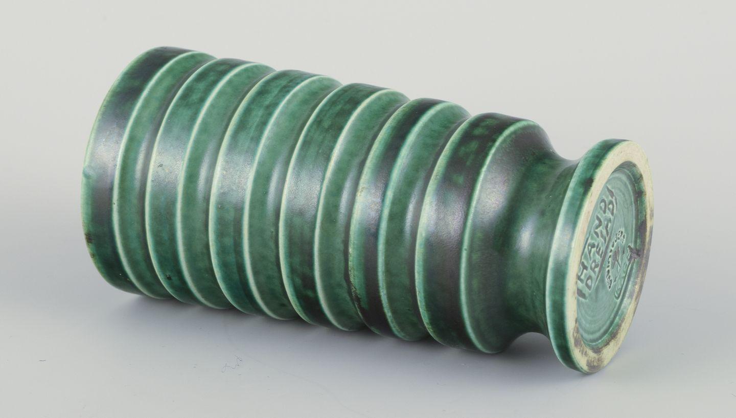 Wilhelm Kåge for Gustavsberg. Pair of rare Art Deco ceramic vases, mid-20th C. In Excellent Condition For Sale In København, Copenhagen