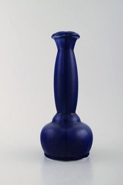 Wilhelm Kåge for Gustavsberg, Rare Vase with Beautiful Glaze in Deep Blue Shades