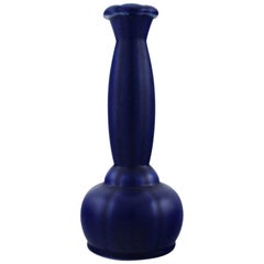 Wilhelm Kåge for Gustavsberg, Rare Vase with Beautiful Glaze in Deep Blue Shades