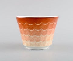 Wilhelm Kåge for Gustavsberg, Six Flower Pot Covers in Porcelain, 1960's