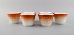 Wilhelm Kåge for Gustavsberg, Six Flower Pot Covers in Porcelain, 1960's
