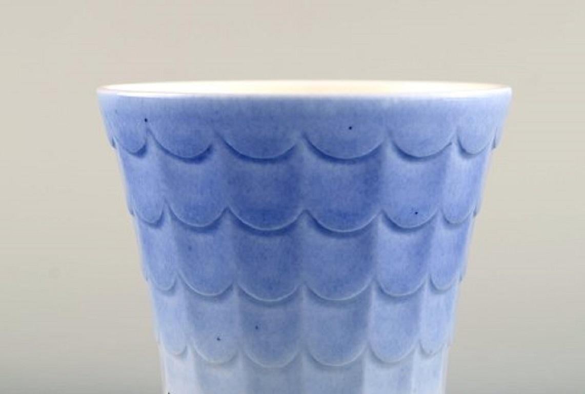 Wilhelm Kåge for Gustavsberg, Six Flower Pot Covers in Porcelain, 1960's In Excellent Condition For Sale In Copenhagen, DK