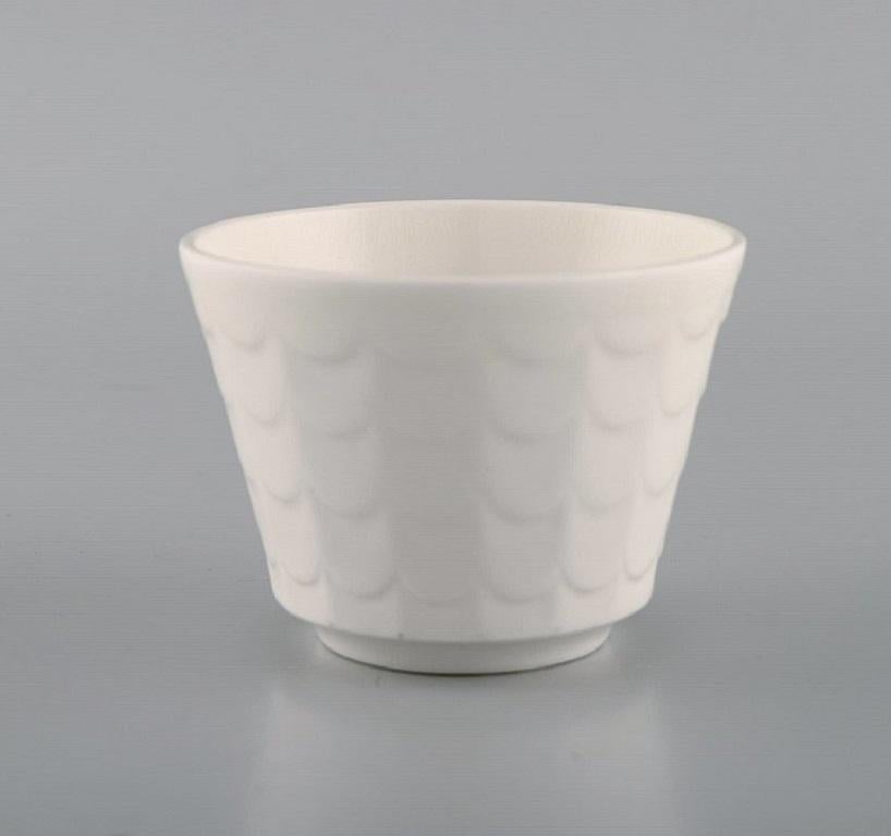 Scandinavian Modern Wilhelm Kåge for Gustavsberg, Six Flower Pot Covers in Porcelain For Sale