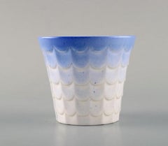 Wilhelm Kåge for Gustavsberg, Six Flower Pot Covers in Porcelain, Swedish Design