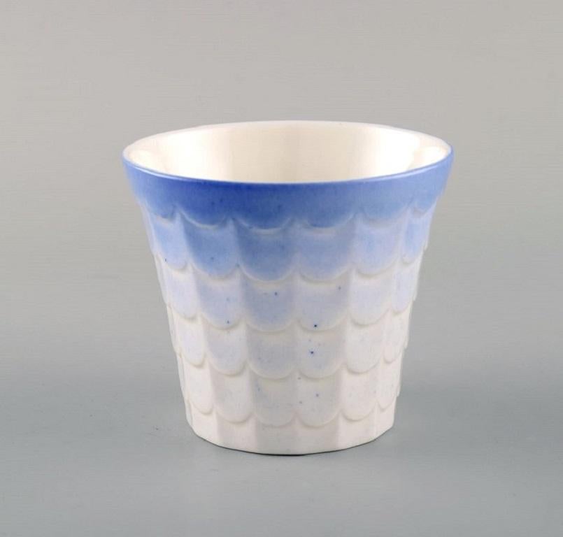 Scandinavian Modern Wilhelm Kåge for Gustavsberg, Six Flower Pot Covers in Porcelain, Swedish Design For Sale