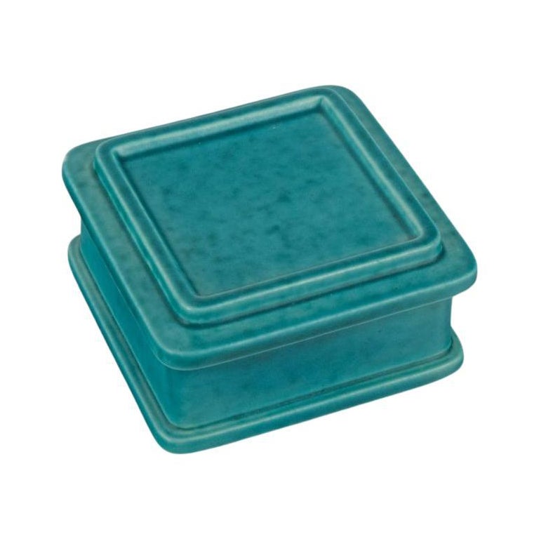 Wilhelm Kåge para Gustavsberg. Caja cuadrada Argenta con tapa, de cerámica.
