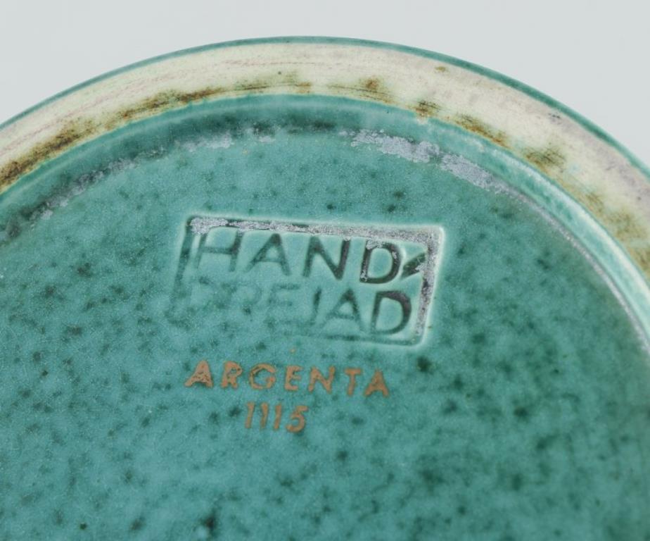 Mid-20th Century Wilhelm Kåge for Gustavsberg, Sweden. ‘Argenta’ ceramic vase. Art Deco style. For Sale