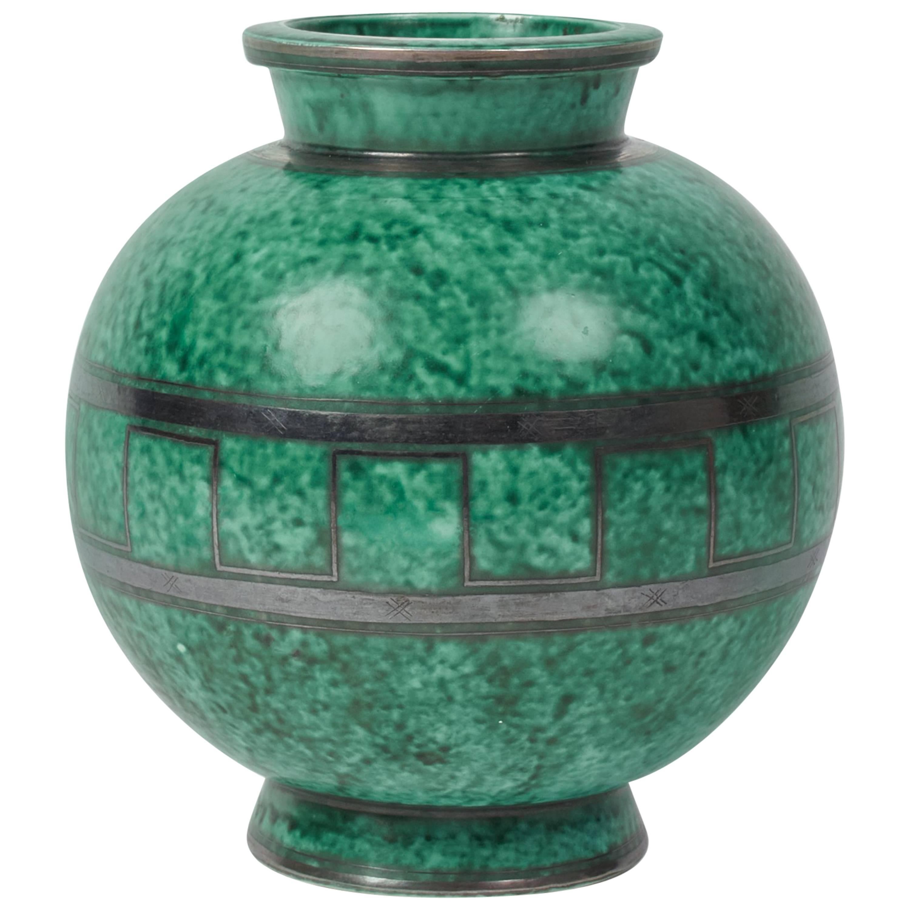 Swedish Wilhelm Kåge for Gustavsberg, 'The Argenta Series, ' Vase, Sweden, circa 1930s