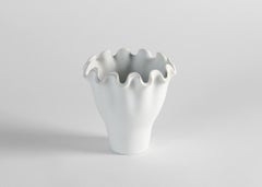 Wilhelm Kåge für Gustavsberg, The Våga Series, Mittlere weiße Vase, Schweden um 1940