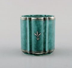 Wilhelm Kåge for Gustavsberg, Two Argenta Candleholders in Ceramics, 1940s