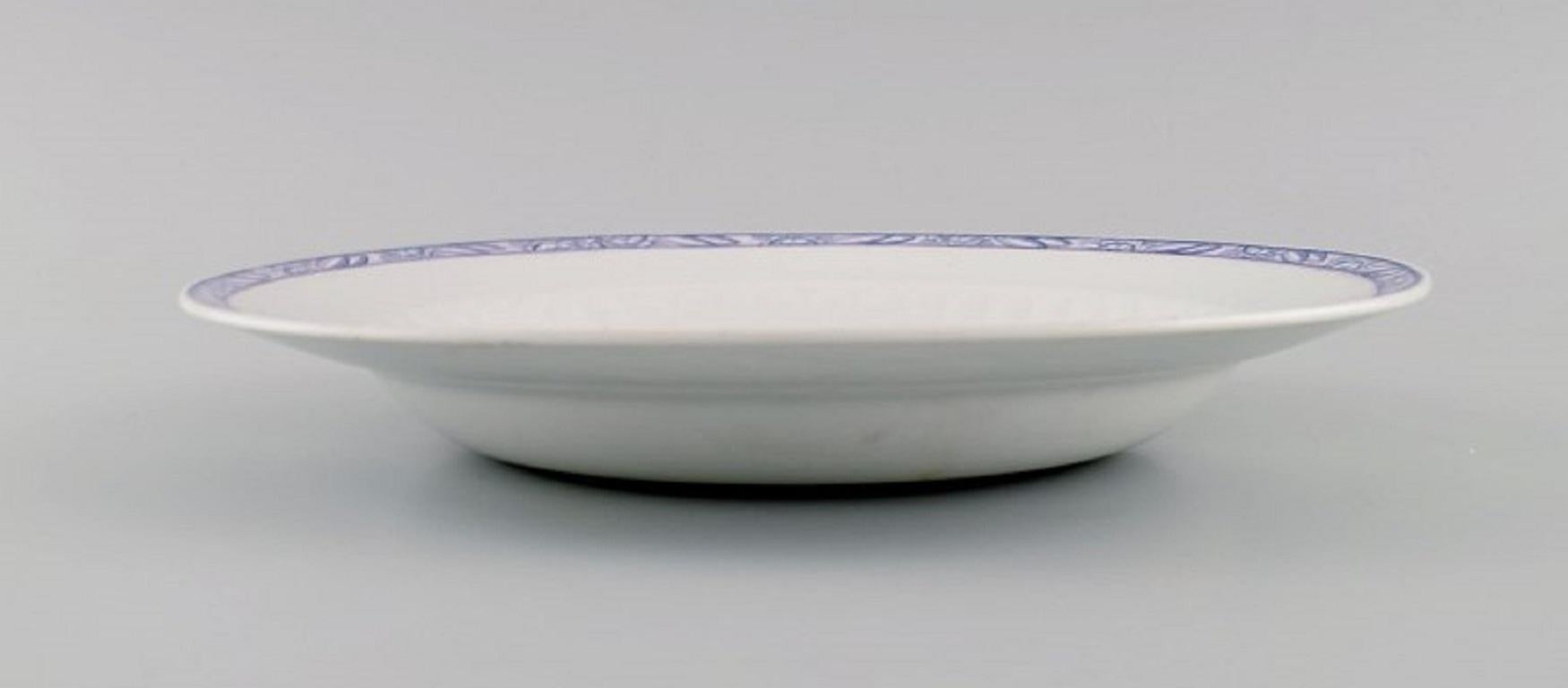 Art Deco Wilhelm Kåge for Gustavsberg, Vas Serving Dish and Fifteen Plates in Faience For Sale