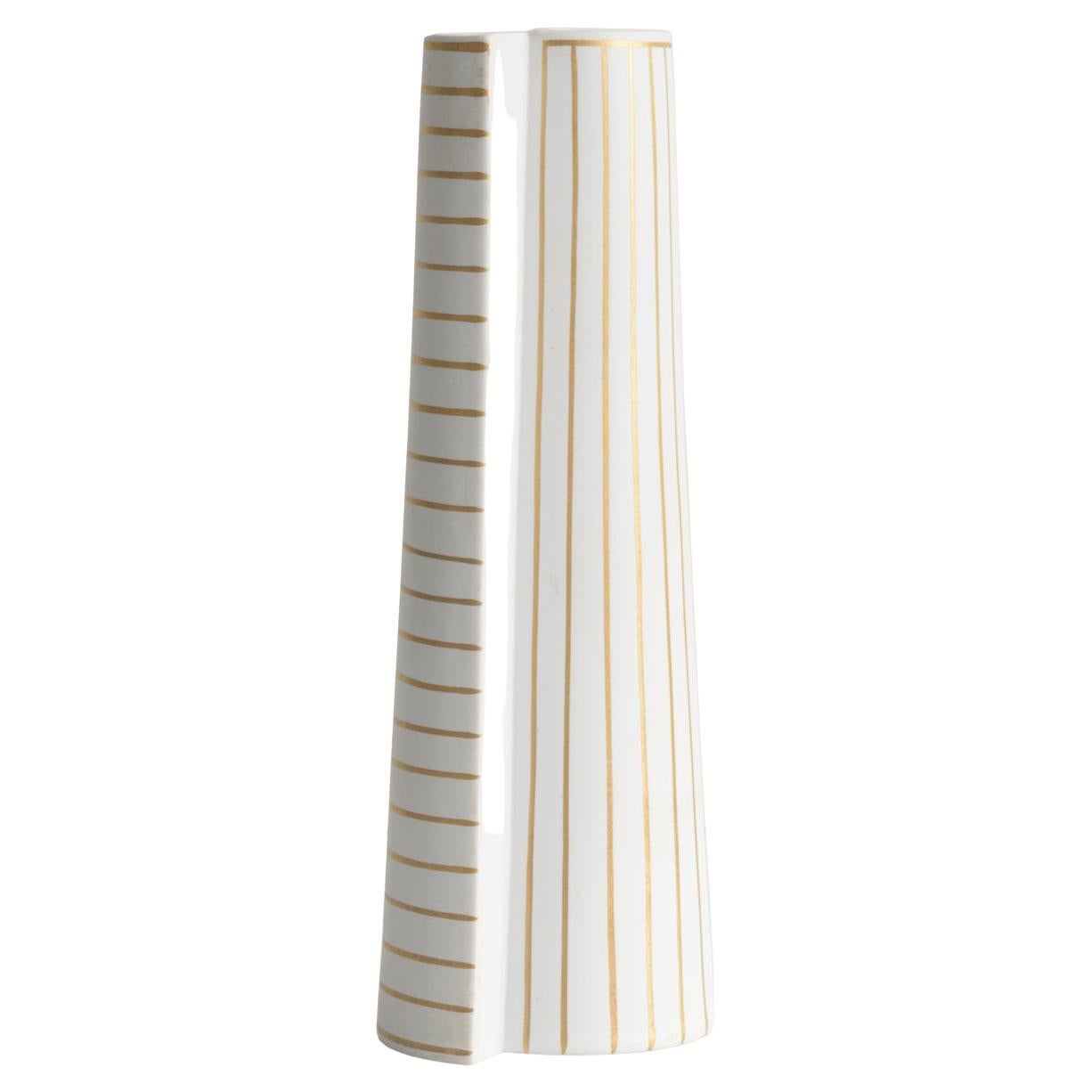 Wilhelm Kåge, “Guldsurrea" Carrara Column Vase, Gustavsberg, Sweden For Sale