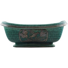 Wilhelm Kage, Gustavsberg, Argenta Art Deco Flower Bowl