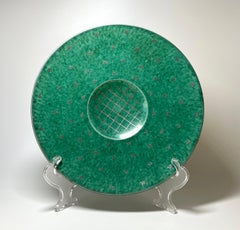 Wilhelm Kage, Gustavsberg Centrotavola in ceramica argentata con piatto in argento applicato