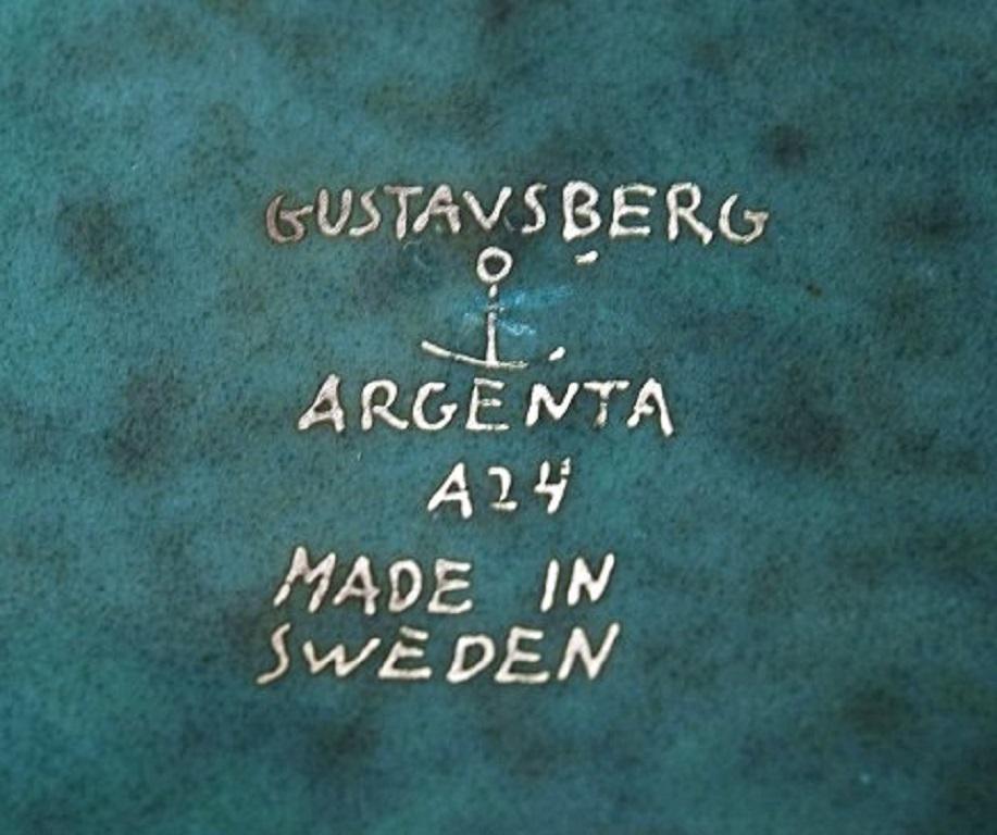 Wilhelm Kåge:: Gustavsberg:: Art Deco Argenta Schale auf Füßen aus Keramik (Mitte des 20. Jahrhunderts) im Angebot