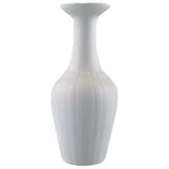 Wilhelm Kåge, Gustavsberg, Ceramic Vase in White Glaze
