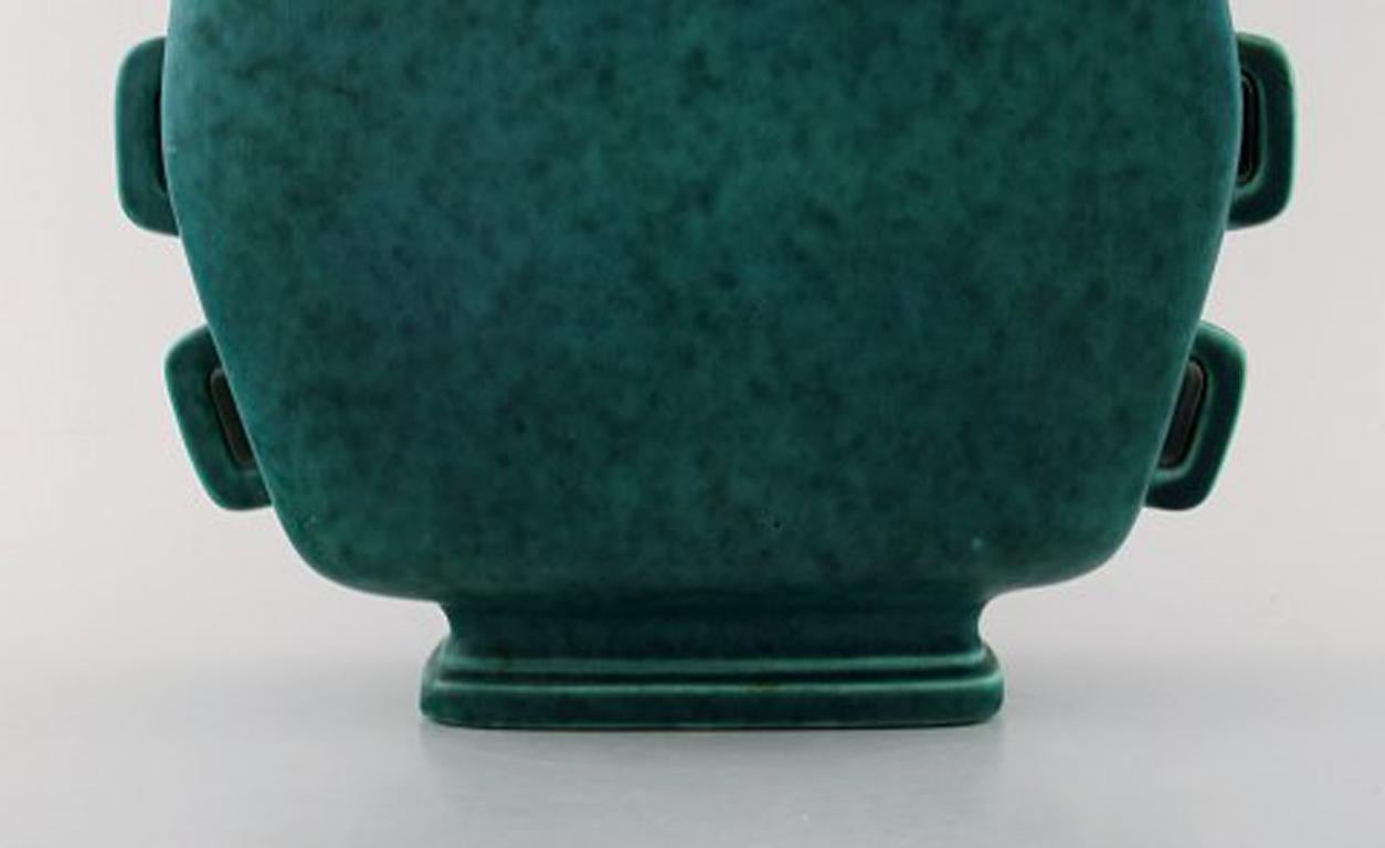 Wilhelm Kåge, Gustavsberg, Large Argenta Art Deco Ceramic Vase, Sweden 1940s In Excellent Condition In Copenhagen, DK