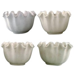 Wilhelm Kage, Gustavsberg Studio Hand, "Carrara" Four Ceramic Vases