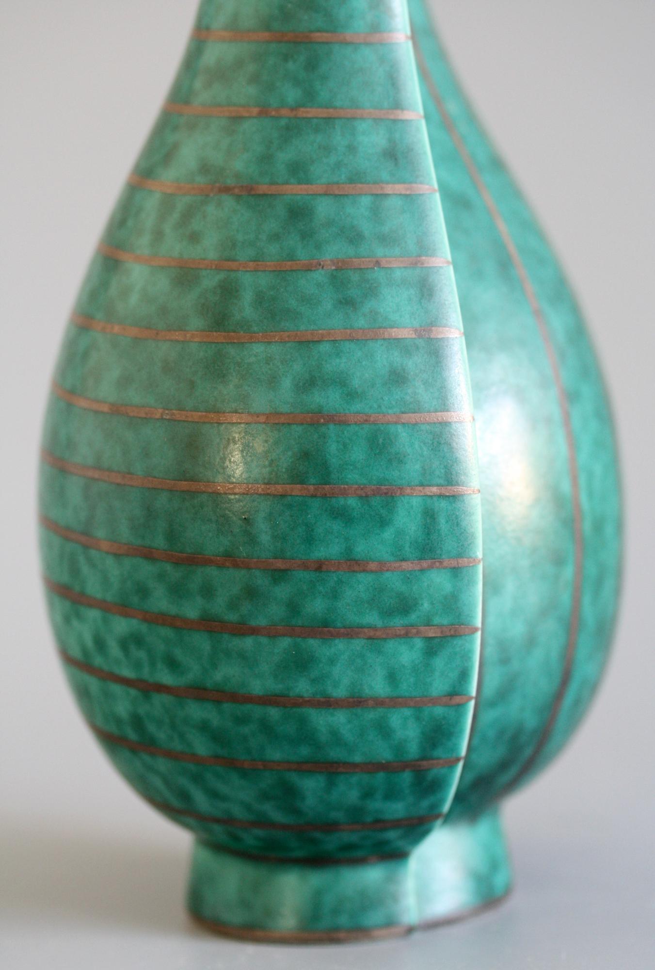 Wilhelm Kåge Gustavsberg Swedish Surrea Argenta Art Pottery Vase 3