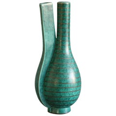 Wilhelm Kåge Gustavsberg Swedish Surrea Argenta Art Pottery Vase