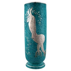 Wilhelm Kåge/Kaage, Gustavsberg, Argenta Vase Decorated with Mermaid