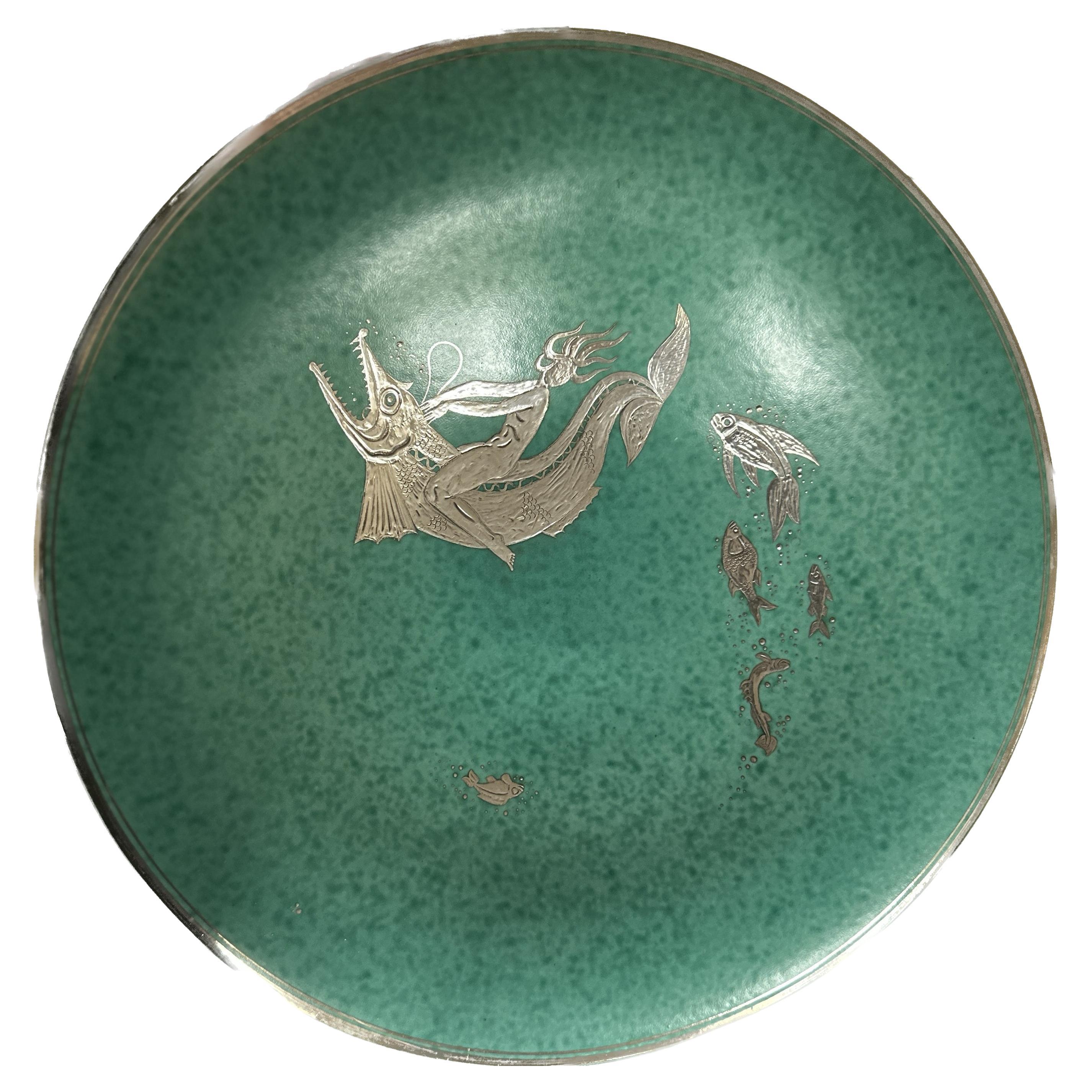 Wilhelm Kage Large dish "Argenta" for Gustavsberg, Sweden 1935