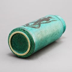 Wilhelm Kage Große Vase "Argenta" Gustavsberg Schweden 1950er Jahre Markiert