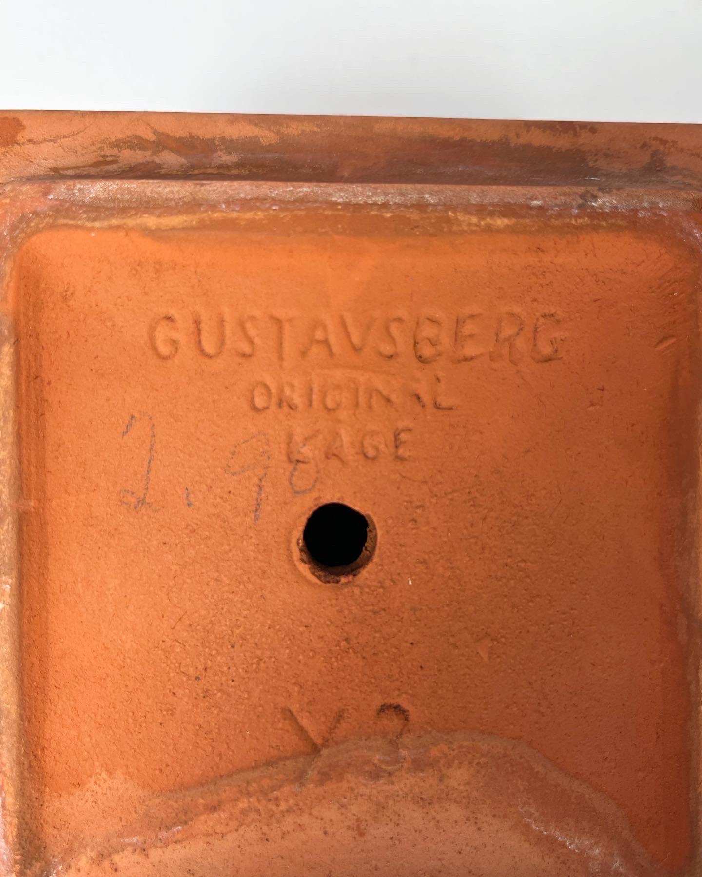 Wilhelm Kage Planter Gustavsberg Sweden Terracotta Plant Pot 1940s For Sale 2