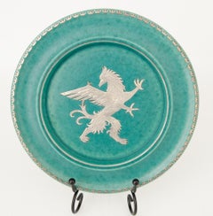 Wilhelm Kage Plate "Argenta" Gustavsberg Sweden 1940. Signed