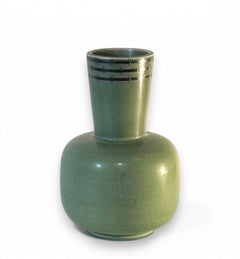 Wilhelm Kage stoneware vase "Argenta Celadon" for Gustavsberg, model 1602