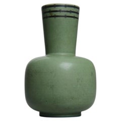Wilhelm Kage stoneware vase "Argenta Celadon" for Gustavsberg, model 1602