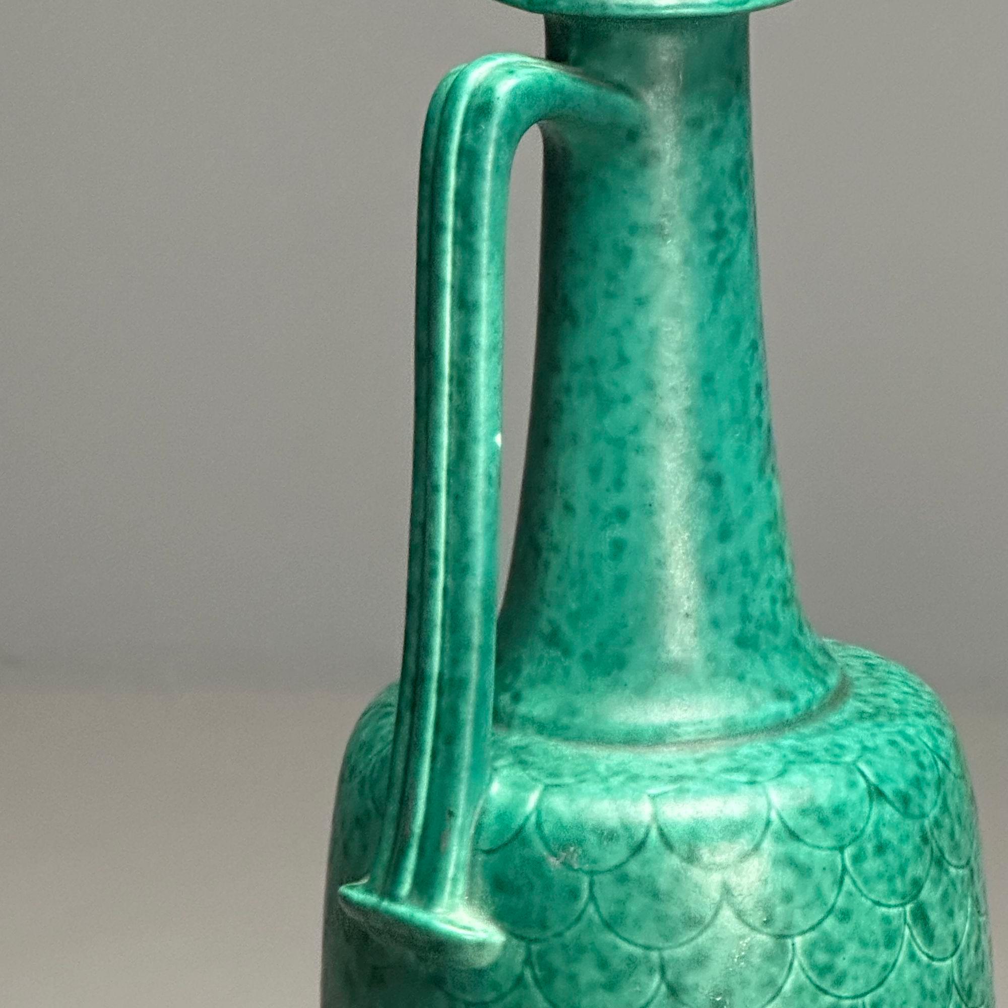 Wilhelm Kage, Swedish Mid-Century Modern, Vase, Glazed Stoneware, Argenta, 1930s For Sale 2