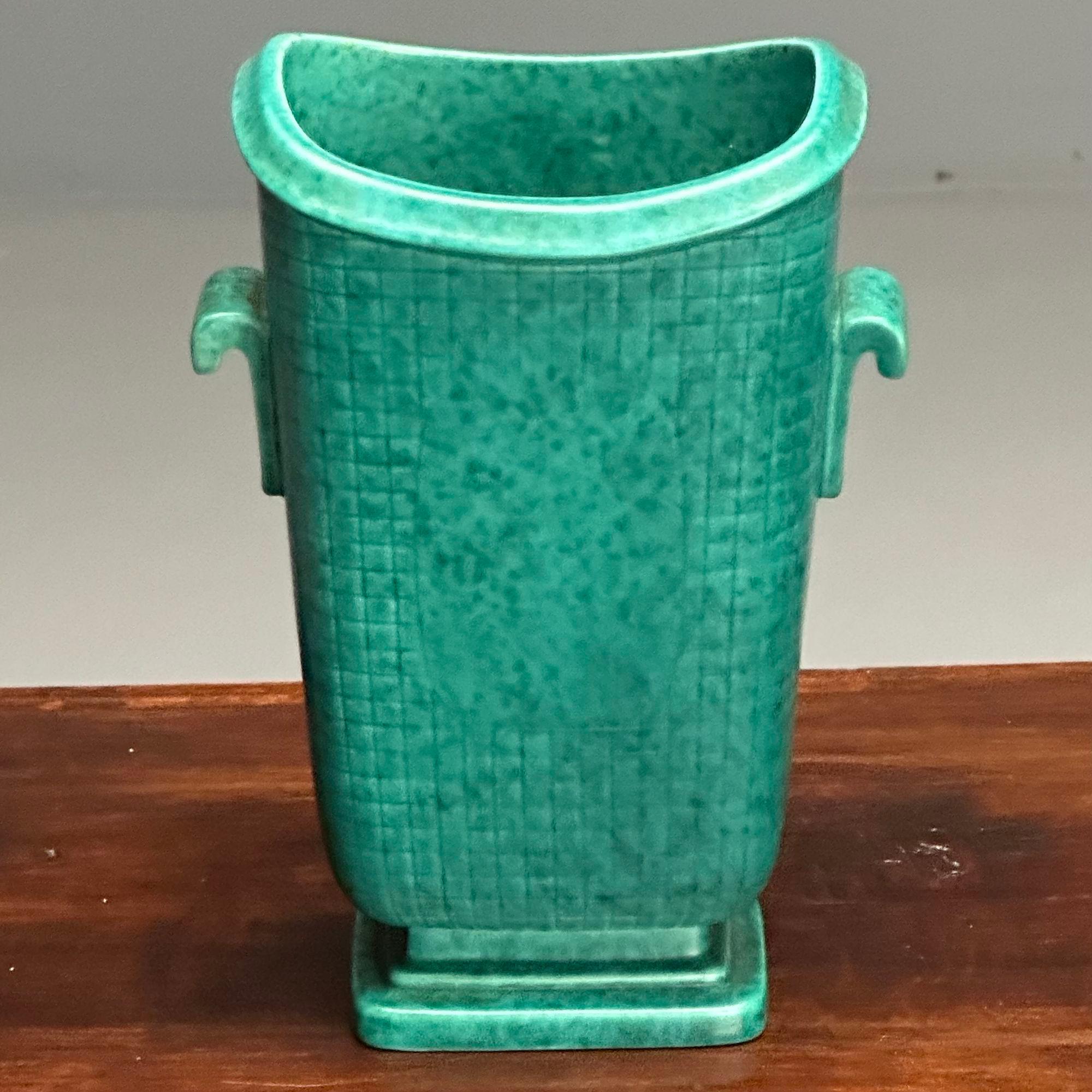 Ceramic Wilhelm Kage, Swedish Mid-Century Modern, Vase, Glazed Stoneware, Argenta, 1960s For Sale