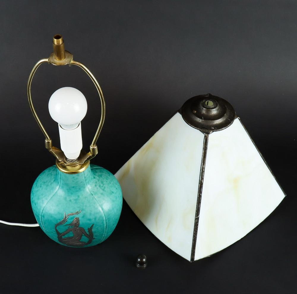Mid-Century Modern Lampe de table Wilhelm Kage argenta par Gustavsberg Suède 1950 Signée en vente