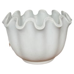 Wilhelm Kage Vaga Wave Bowl Gustavsberg Sweden 1940s Stoneware White Glaze