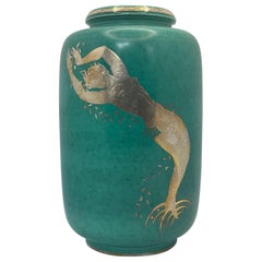 Vaso Wilhelm Kage 'ARGENTA' per Gustavsberg Svezia 1930 Firmato