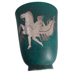 Wilhelm Kage Vase ‘Argenta’ for Gustavsberg Sweden 1935 Signed